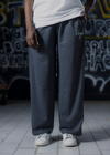 BAGGY WIDE-LEG TROUSERS - CHARCOAL GREY