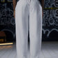 BAGGY WIDE-LEG TROUSERS - WHITE