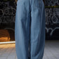 BAGGY DENIM JOGGER PANTS - LIGHT WASH
