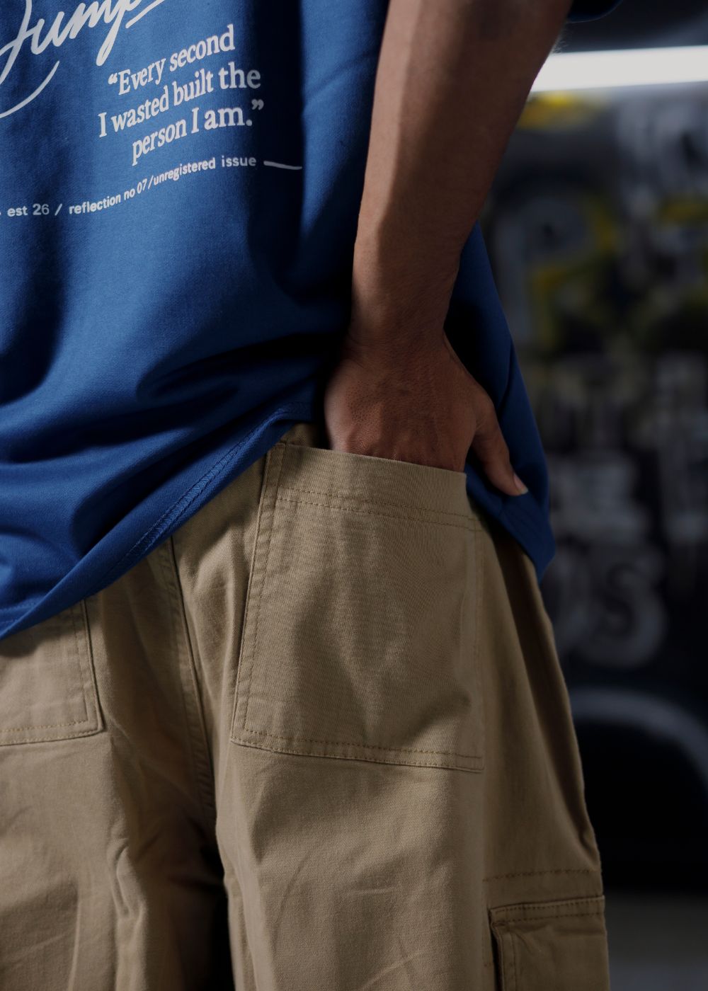 BAGGY UTILITY CARGO PANTS - KHAKI