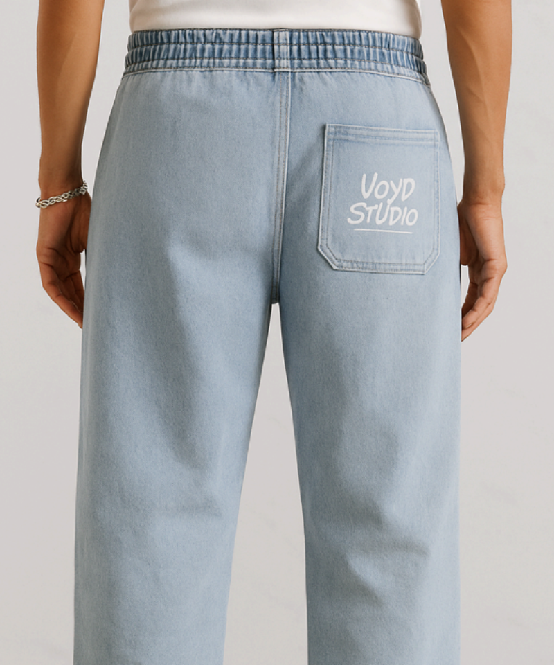 BAGGY DENIM JOGGER PANTS