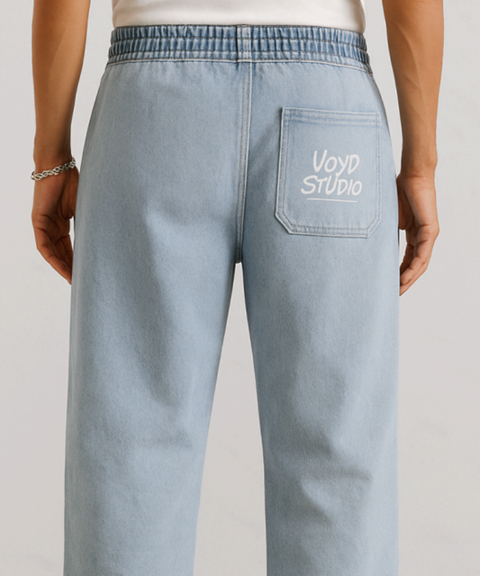 BAGGY DENIM JOGGER PANTS