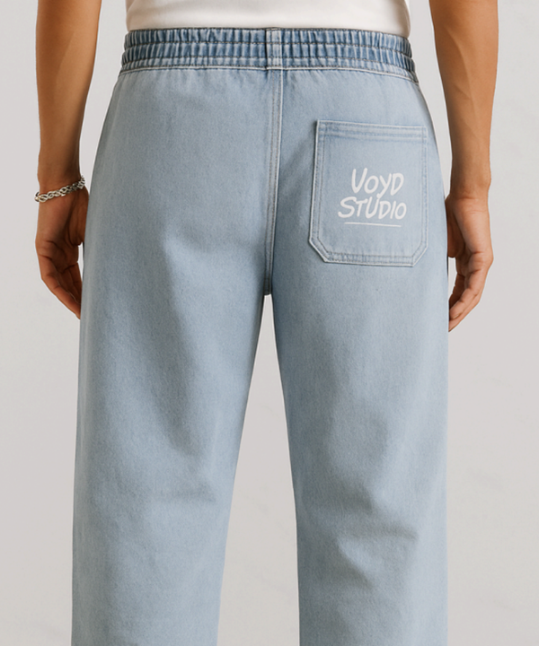 BAGGY DENIM JOGGER PANTS