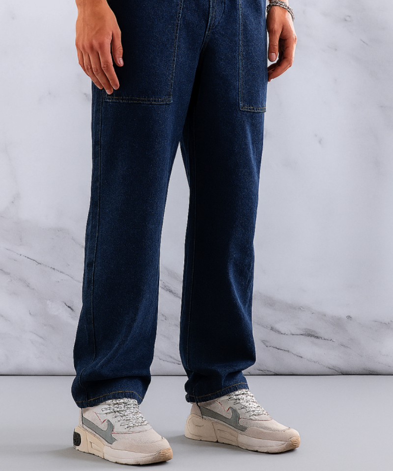 BAGGY DENIM JOGGER PANTS
