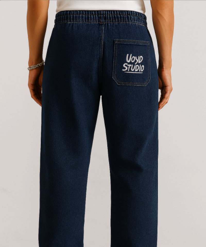 BAGGY DENIM JOGGER PANTS