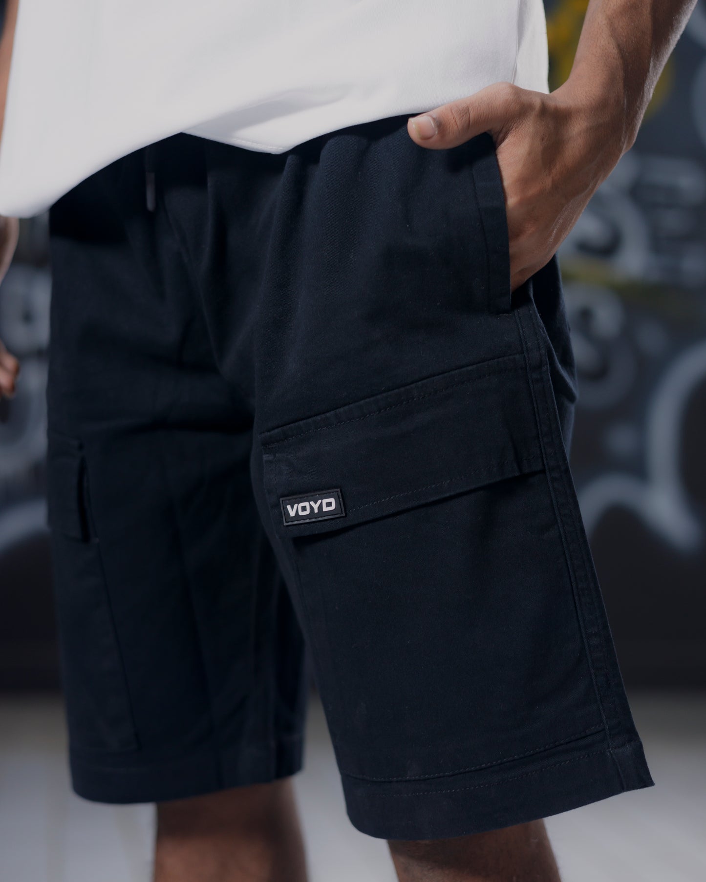 Black Cargo Shorts