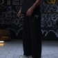BAGGY WIDE-LEG TROUSERS - BLACK