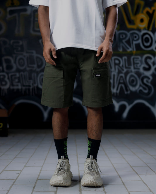 Olive Cargo Shorts
