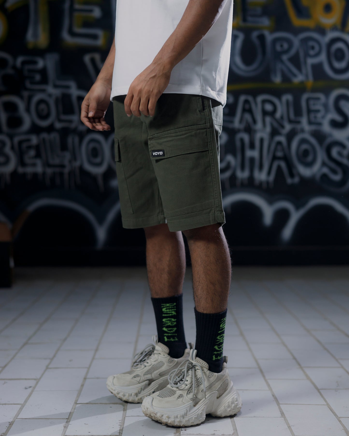 Olive Cargo Shorts