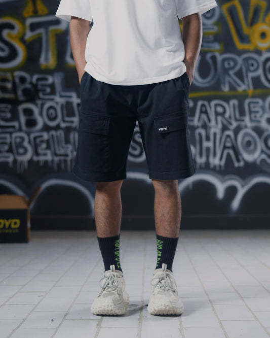 Black Cargo Shorts