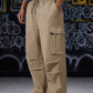 BAGGY UTILITY CARGO PANTS - KHAKI