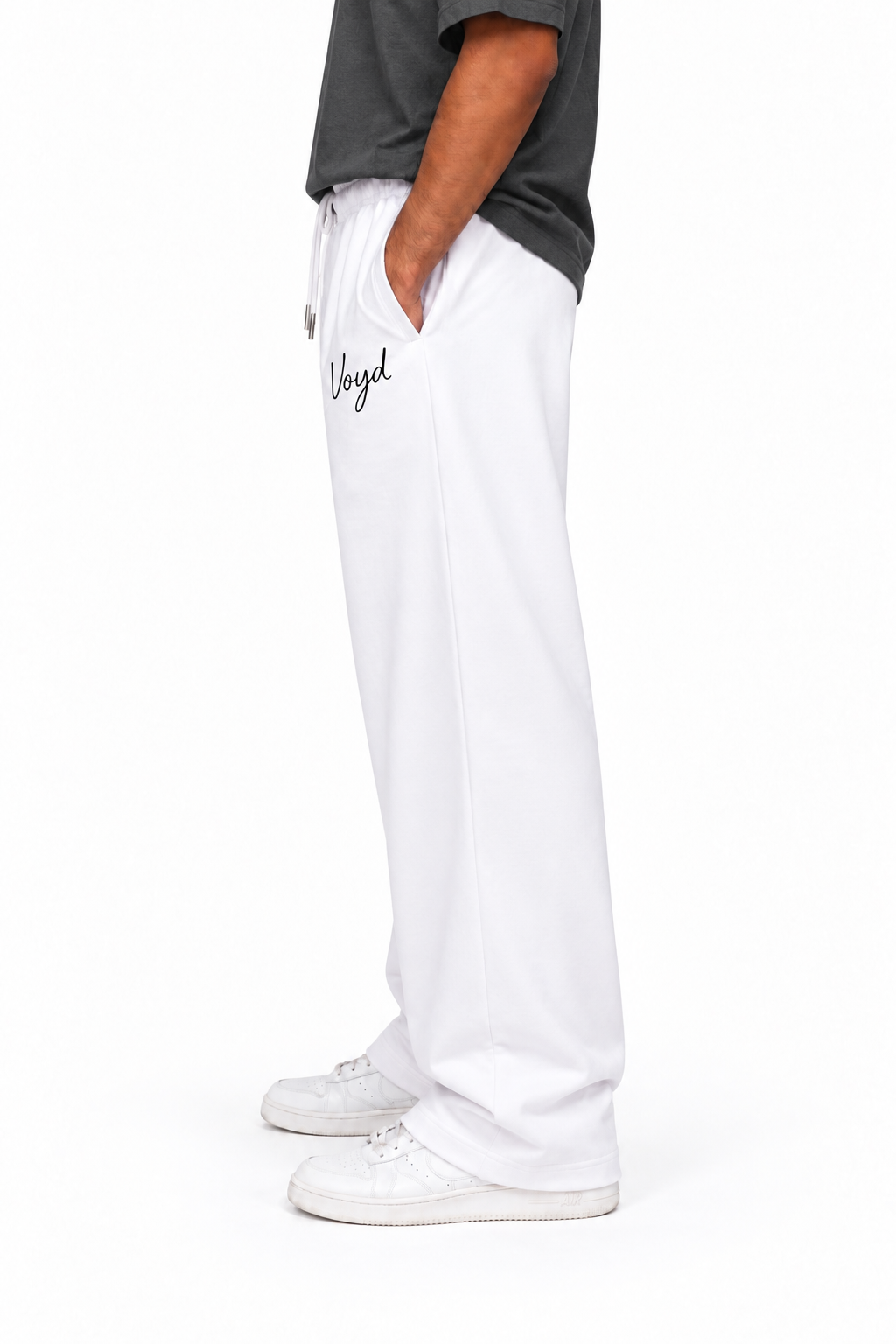 BAGGY WIDE-LEG TROUSERS - WHITE image 2